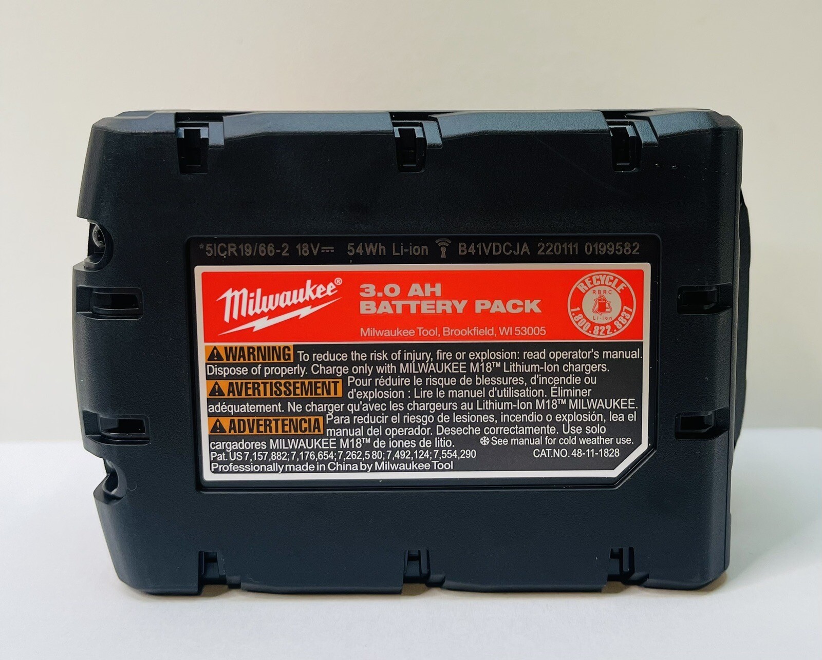 2-Pack Milwaukee M18 48-11-1828 3.0 AH Red Lithium XC Batteries – Genuine 18V - View #2