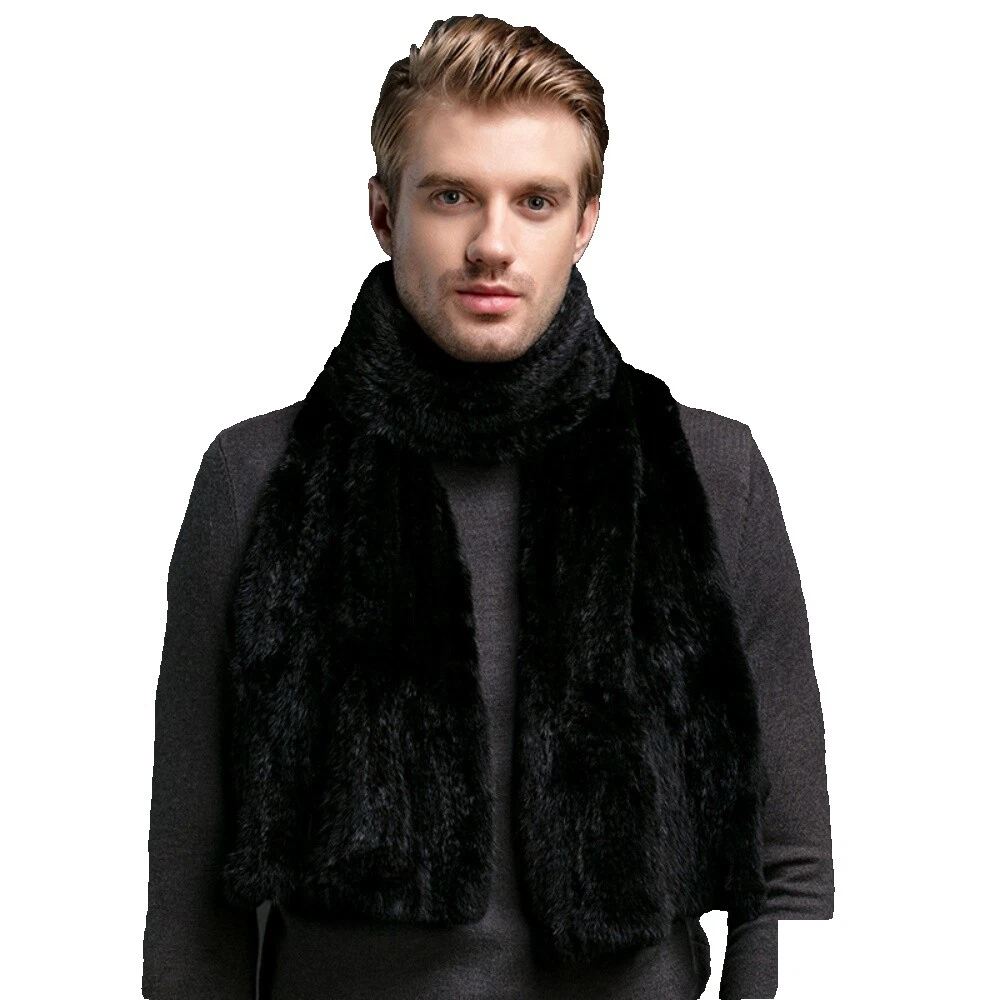 Bufandas de sólido de piel para hombres