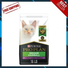 Purina Pro Plan Hairball, Indoor Dry Cat Food, Turkey  Rice, 16 lb Bag