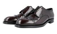 Luxus Prada Business Schuhe 2EA134 Cordovan Leder Neu 9 43 43,5