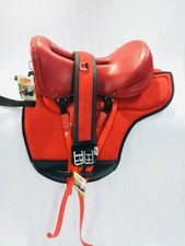 New Freeny Leather Endurance Saddle Set Red Colour