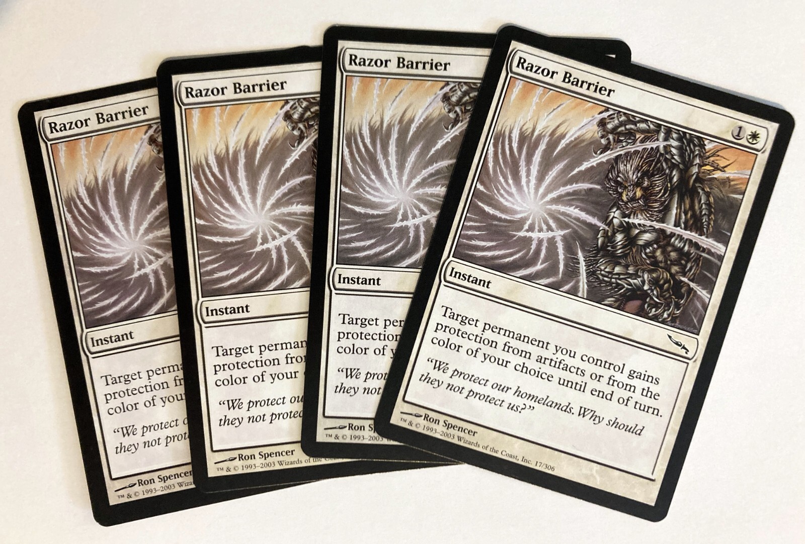 Mtg Razor Razor Barrier (4) Mirrodin NM MTG Magic the Gathering | eBay