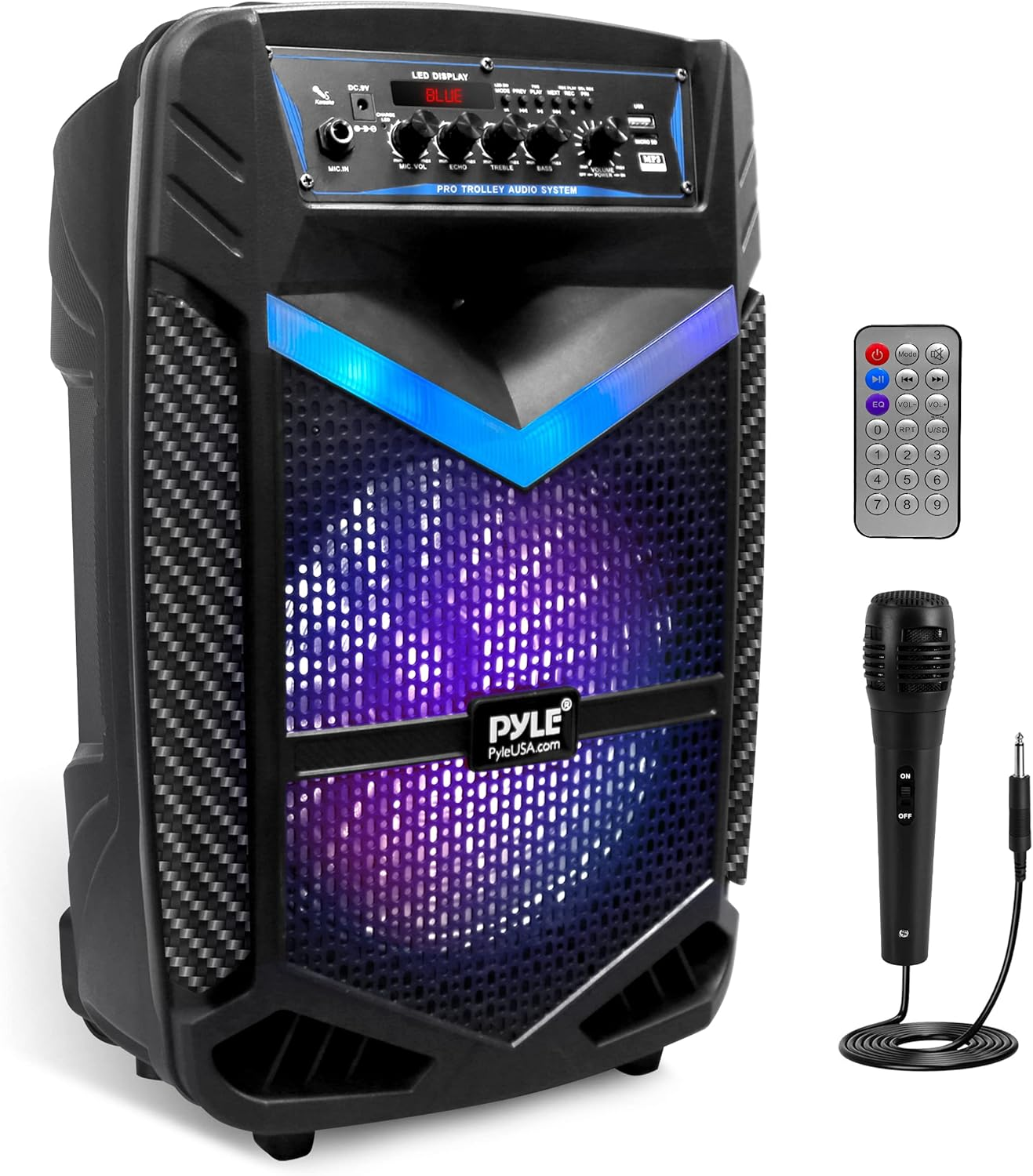 Portable Bluetooth PA Speaker System - 600W Rechargeable Outdoor Bluetooth Speak