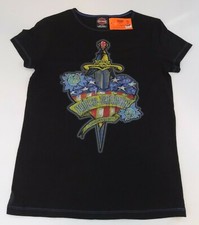Harley-Davidson~Bravado Graphic Women's T-Shirt~LH-SS Sword Heart-Laconia,NH~NWT