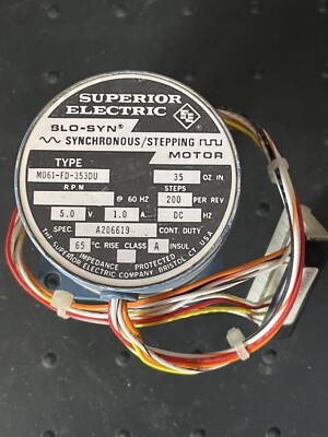 Superior Electric 5v Synchronous Stepping Motor 200 Steps per rev M061-FD-353DU