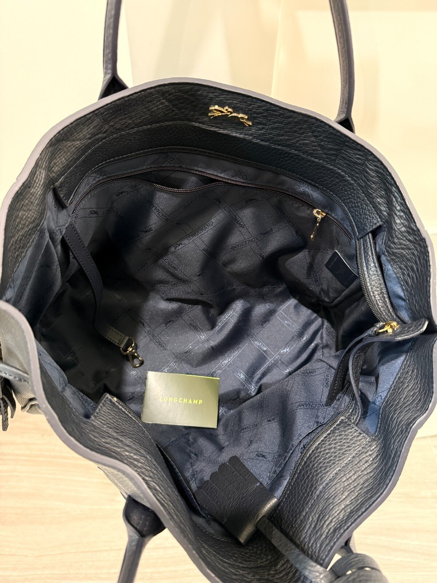 Longchamp Luxury Line Grained Leather Penelope Tote Bag Designer