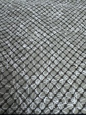 Vintage Whiting  Davis Mesh Purse Evening Bag Clutch Zip Grey White Abstract