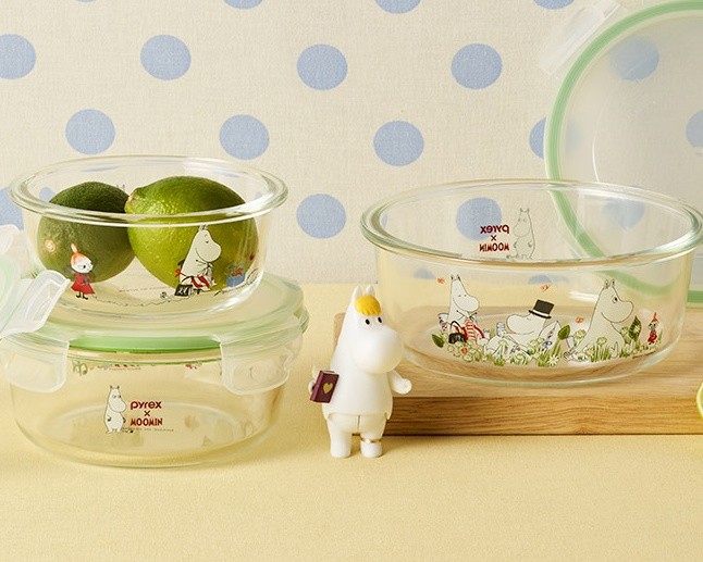 [MOOMIN x PYREX] Circle pattern closed container 380 ml | eBay