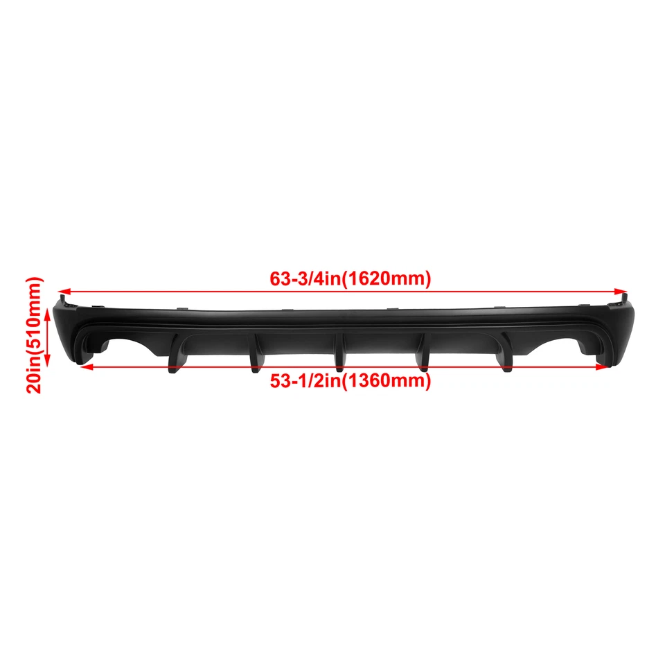 Rear Bumper Lip Diffuser Fits 2014-2016 Lexus IS250 IS350 IS200t Matte Black ABS Foto 3 de 4