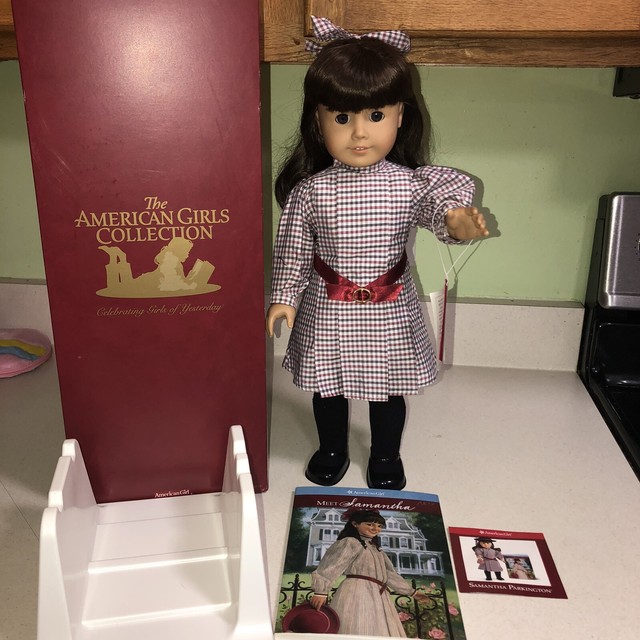 American Girl Doll Retired Samantha White Nightgown Pink Bows Great Condition eBay