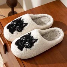 Cute Little Cat Slippers Soft Sole Exquisite Girls Slipper Anti-slip Cotton Shoe