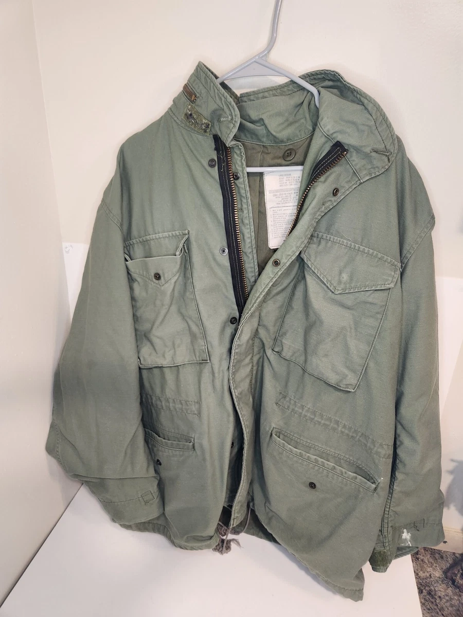 Vintage Alpha Industries Huntington Field Jacket Olive Green Army Men\'s Sz  L | eBay