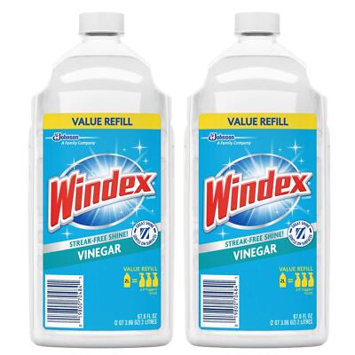 Windex Vinegar Glass Cleaner Streak Free Shine 33.82 Oz Pack of 2