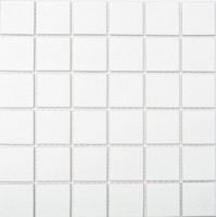 Mosaik Fliese Keramik Weiß Matt Fliesenspiegel Badezimmerwand Mos16B-0111_F