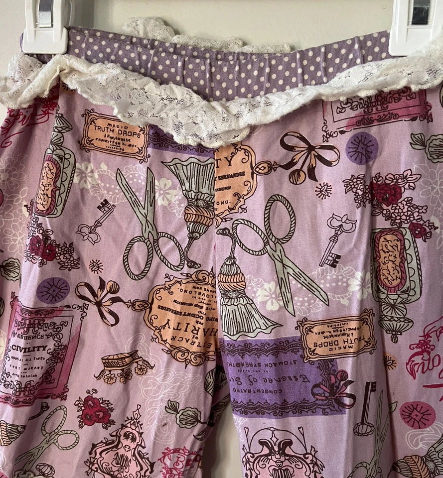 Mustard Pie-sz 6-Bell Bottom-PIXIE-Pants-Ruffle Flare-Hippie-Bohemian-Super Wide - Image 3 of 3