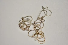 VINTAGE 6 PAIRS GOLDTONE PIERCED EARRING  EAR WIRES * 23 GAUGE THIN YYY