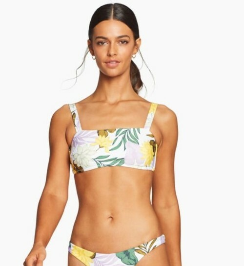 Vitamin A Nico Bikini Top Soleil Swimwear Square Neck Size 6/Sm EcoLux MSRP $110