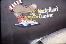 WWII RAF Air Force Aircraft Douglas MacArthur Art, 1940s Kodachrome Slide an22a