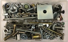 Box of Assorted Fixings & Fasteners, Nuts, Bolts, Nails, Washers, Screws....