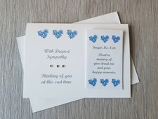 Sympathy card gift forget me not seeds thinking of you loved one memory