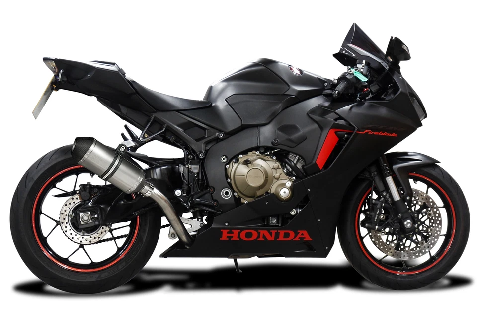 Silenciador escape Honda CBR1000RR Delkevic Slip On 10" Titanio XOval 17-21 Foto 3 de 3