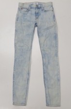 Hudson Nico Mid Rise Super Skinny Jeans 24 x 29 Acid Wash Blue Womens