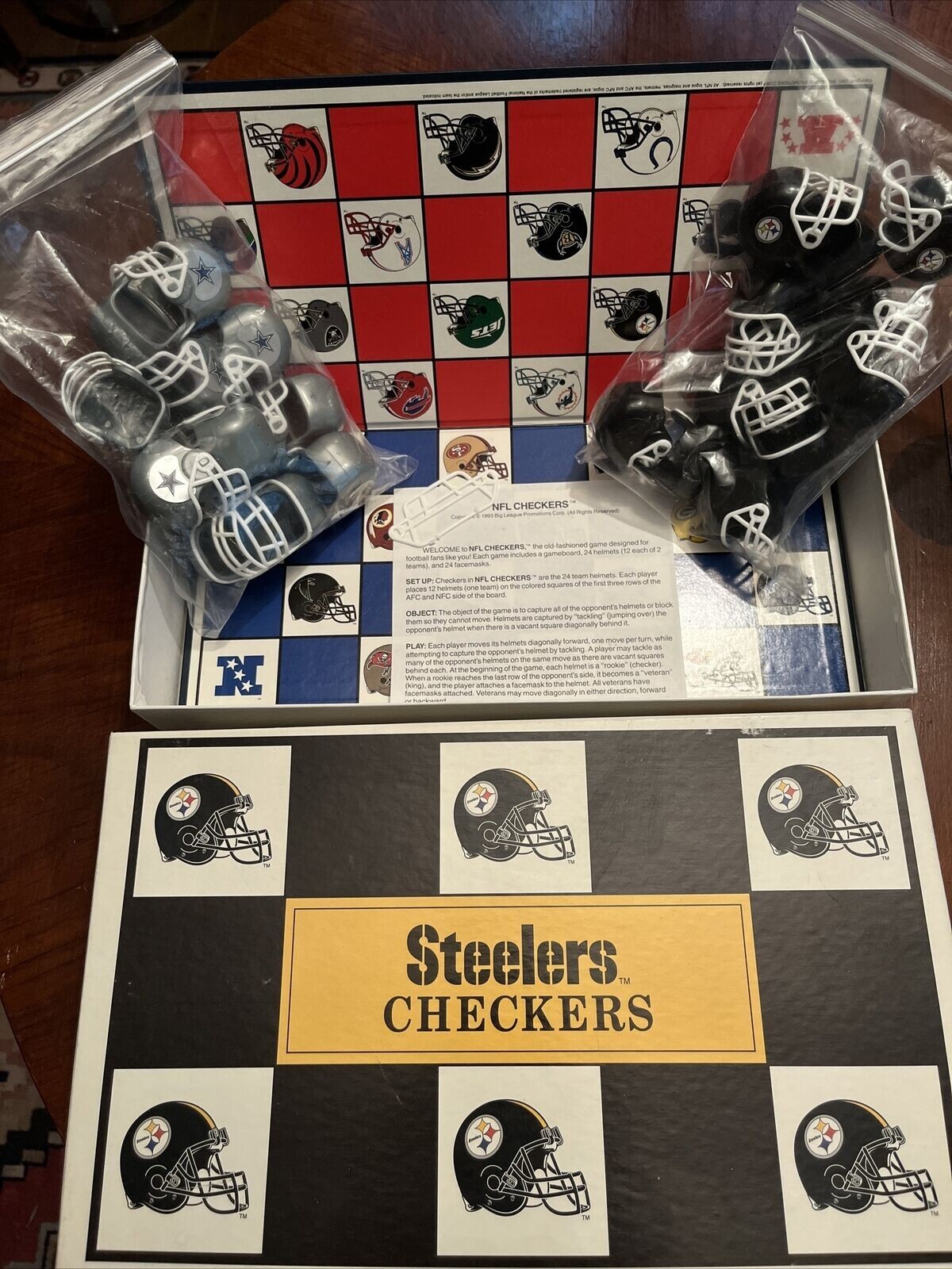 VTG 1993 TEAM NFL PITTSBURGH STEELERS vs Dallas Cowboys CHECKERS GAME