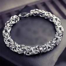 Titanium Steel Link Chain Bracelet for Men Women,Punk Hip Hop Bracelet