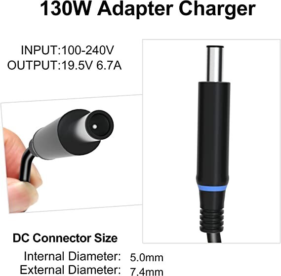 AC ADAPTER LAPTOP CHARGER POWER CORD 130W 19.5V 6.7A FOR DELL  