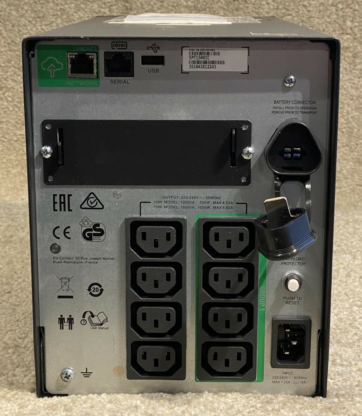APC SMT1500IC Smart Connect UPS  - New cells - 12m RTB Warranty