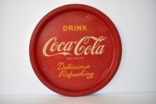 Vintage Coca Cola Werbetablett Rot Seltene Soda Serviertablett Original