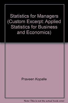 Statistics for Managers (Custom Excerpt: Applied Statist... | Buch | Zustand gut
