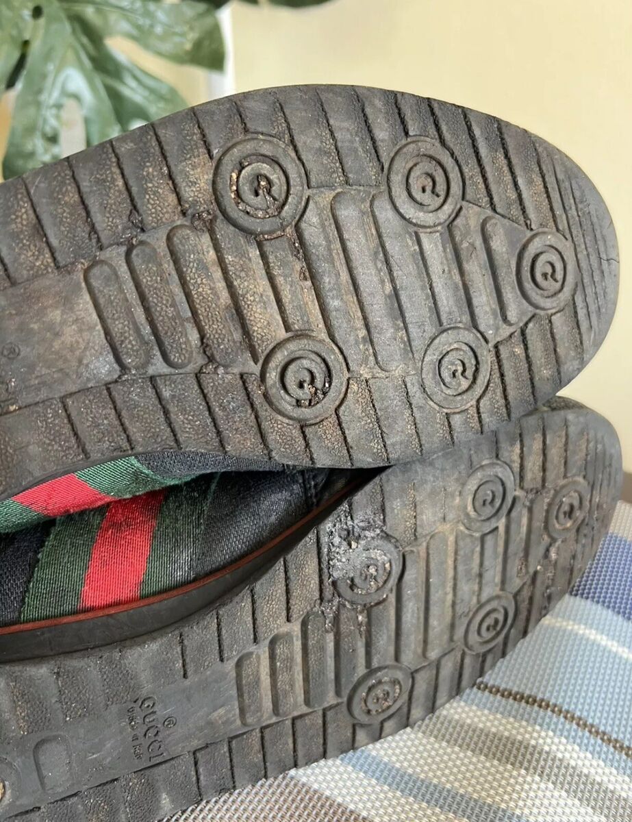 Gucci Black Mens 233334 GG Guccissima Web Stripe U.S 7.5 UK Gucci Black Mens 233334 GG Guccissima Web Stripe U.S 7.5 UK