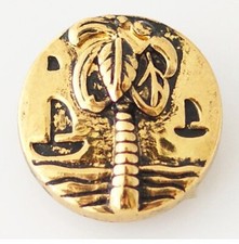 Snap Jewelry Palm Tree Gold Base 18-20mm Fits Ginger Charms Accessories