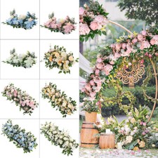 Artificial Flower Row Arrangement Wedding Arch Top Table Backdrop Decor 50/100cm