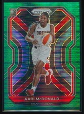 Aari McDonald 2021 Panini Prizm WNBA Green Pulsar #91 Rookie RC /25