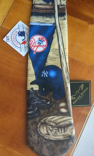 Eagles Wings New York Yankees Krawatte lizenzierte MLB Krawatte neu mit Etikett - Bild 2 von 7