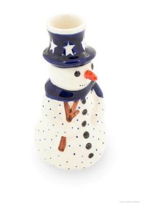 Original Bunzlauer Kerzenständer Hoch – Handbemalt, Spülmaschinenfest