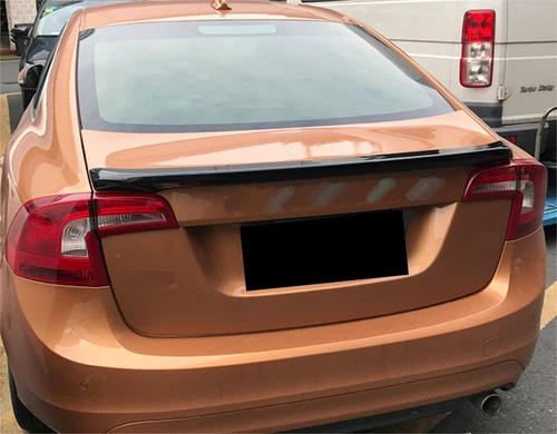 Alerón trasero estilo fábrica ajuste Volvo S60 2011-2019 negro brillante sedán - Imagen 4 de 5