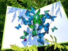 3D Pop Up Greeting Card Butterflies Handmade Birthday Thank You Anniversary Love