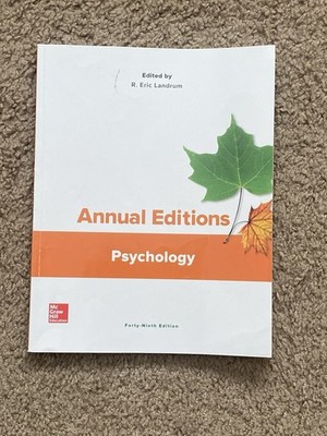 McGraw Hill Education Annual Editions Psychology 49th Edition Paperback Book