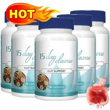 Gut and Colon Support 15 Day Cleanse Colon Cleansing 150 Capsules - Non-GMO