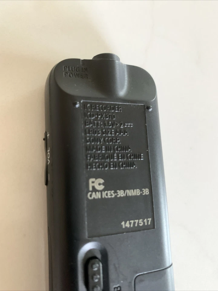 Grabadora de voz digital mono Sony serie PX ICD-PX370 4 GB Foto 3 de 4