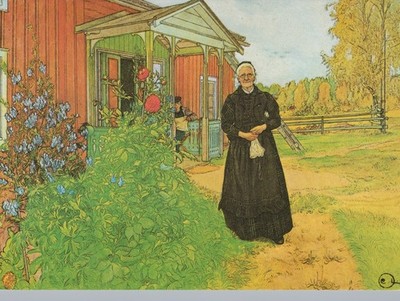 Carl Larsson Postcard Father and Mother Korsch Art Postcard Sweden