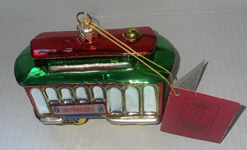 Vintage San Francisco Cable Car Xmas Ornament Polonaise Collection Komozja 5” - Picture 2 of 12