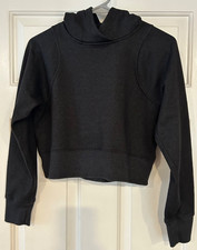 Lululemon Women's Small Cropped Hoodie Black Long Sleeve