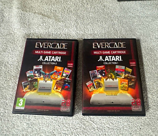 Evercade Atari Collection 1 & 2 Arcade Game Cartridges Lot of 2 w/ Cases PAL