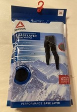 Reebok Mens performance Base Layer Pant Fly Pro-Series Black Mesh XL 40-42 NEW