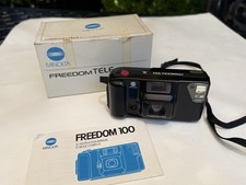 Minolta Freedom 100 Point Shoot 35mm Film Camera TESTED WORKS