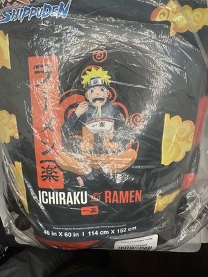 Naruto Shippuden Ichiraku Ramen Throw Fleece Blanket 45 x 60 Inches Brand New